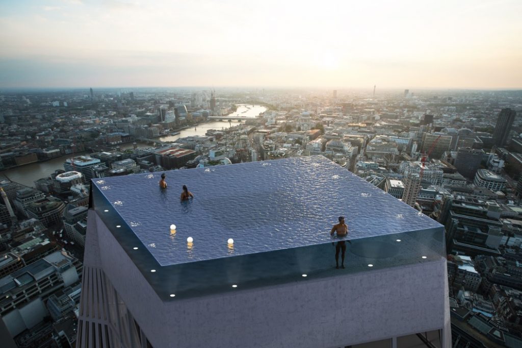 Infinity London: первый в мире панорамный бесконечный бассейн