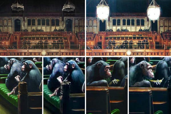 «Devolved Parliament»: самая дорогая картина Бэнкси продана за $12,2 млн