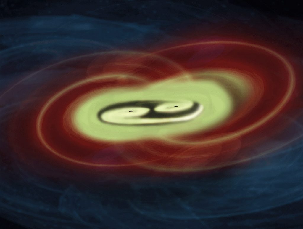 Учёные впервые увидели вспышку света от столкновения чёрных дыр