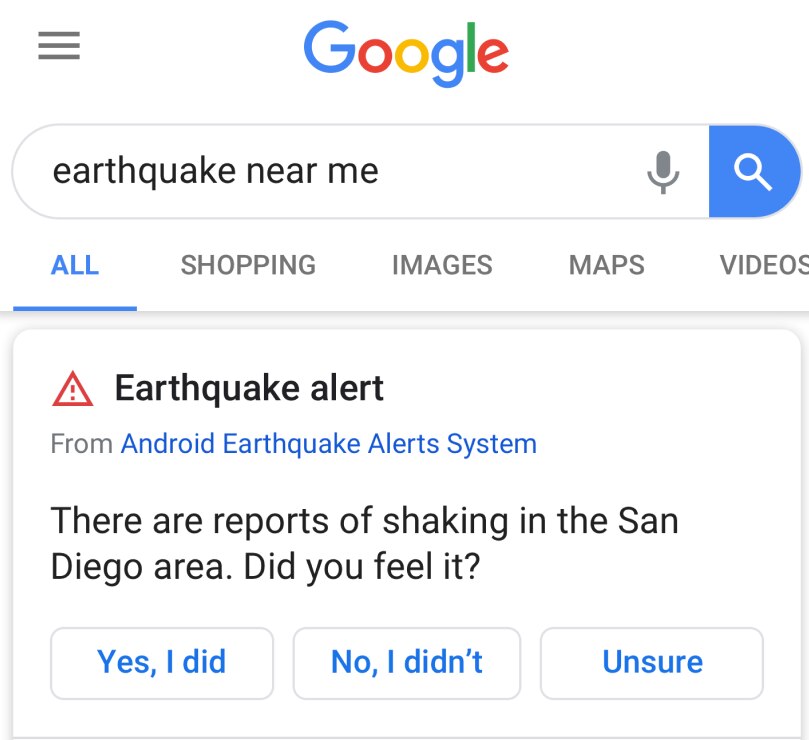 Компания Google создала глобальную сеть обнаружения землетрясений при помощи смартфонов