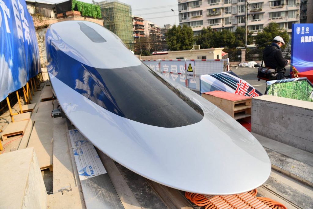 В Китае представили новый прототип высокоскоростного HTS маглева