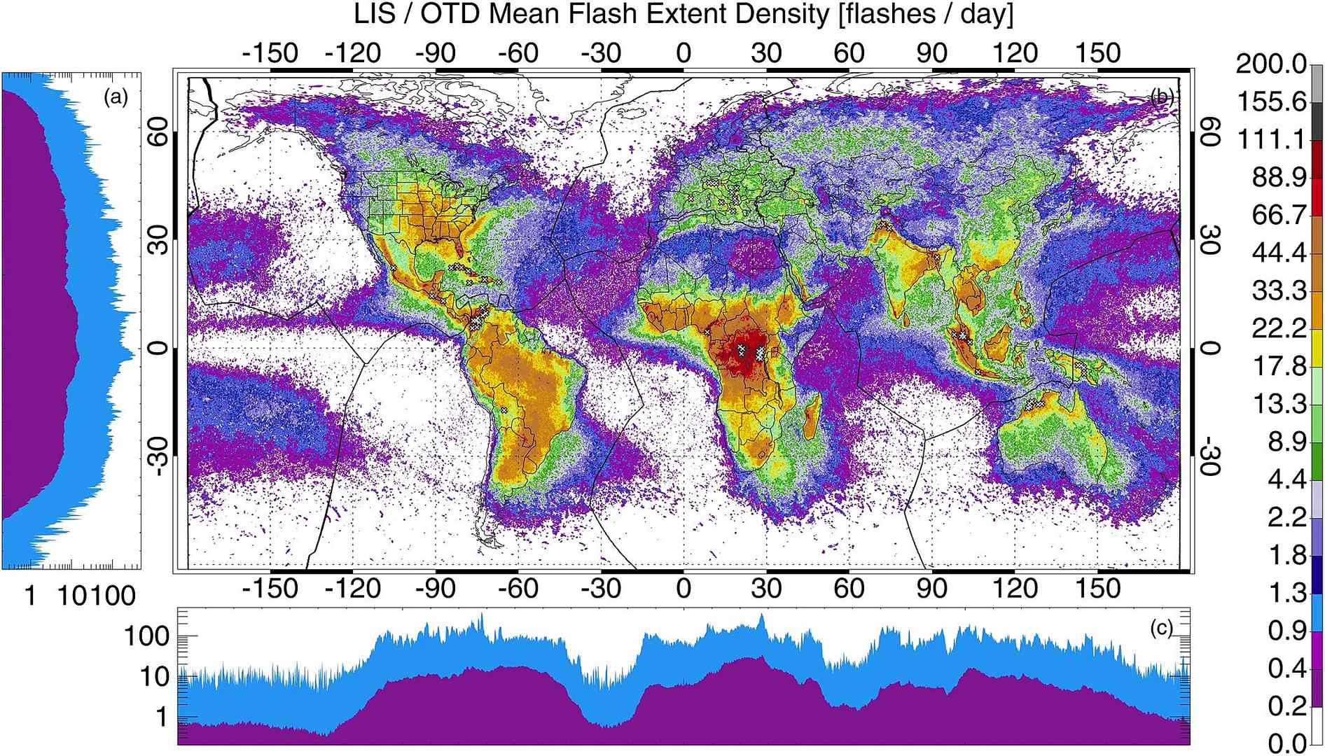 Учёные выпустили обновлённую карту молний Земли