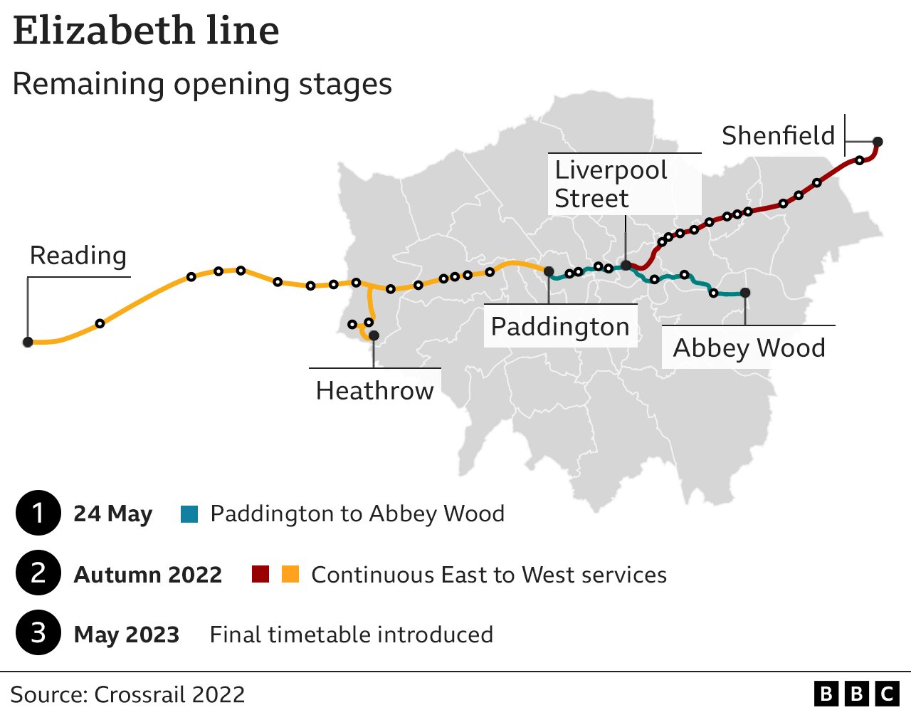 Crossrail: в Лондоне открылась новая ветка метро им. Елизаветы II