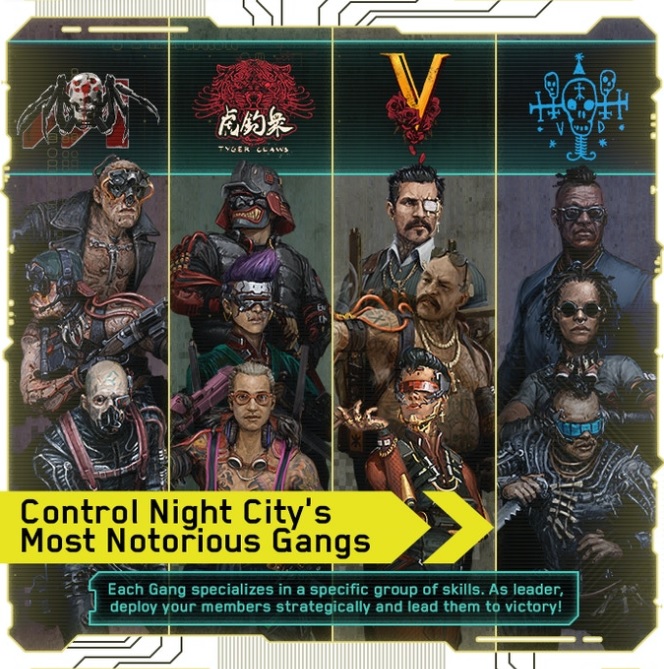 «Gangs of Night City»: Cyberpunk 2077 выйдет в виде настольной игры 