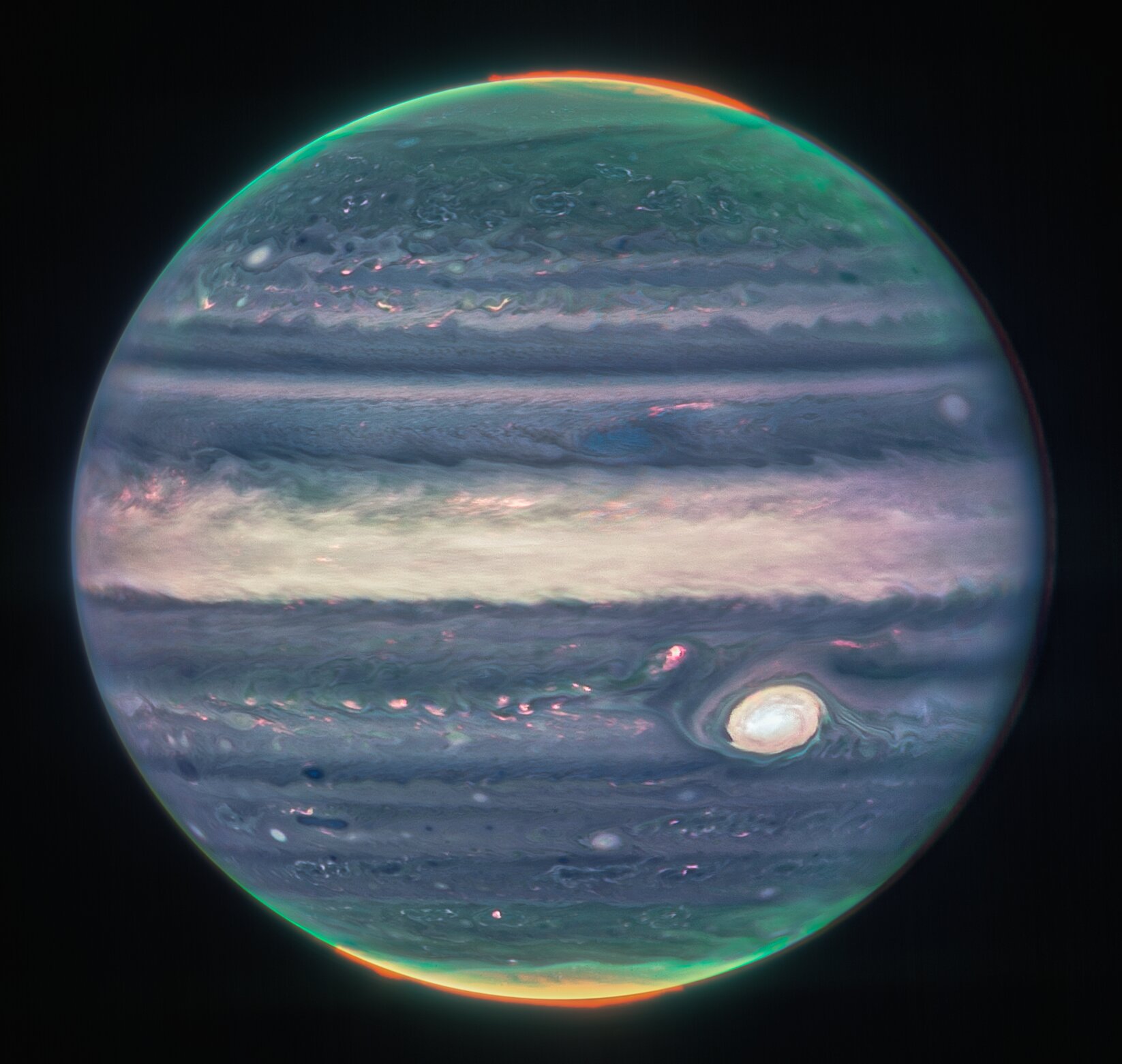 Новые снимки Юпитера с обсверватории James Webb
