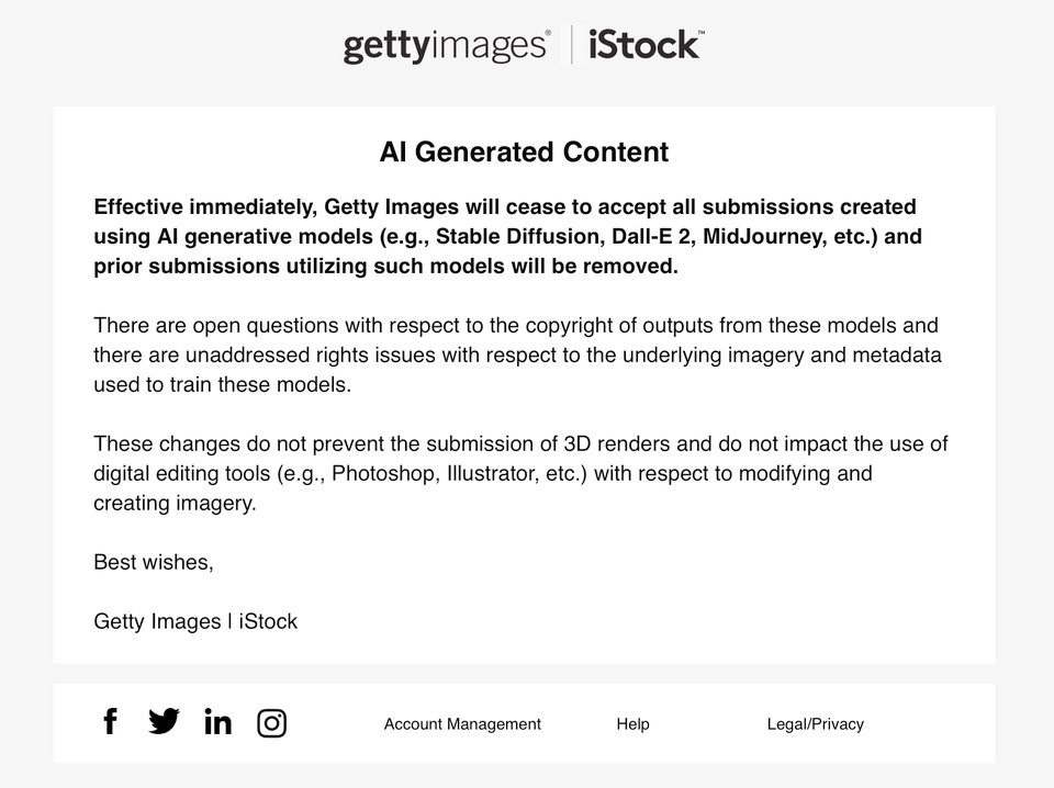 Getty Images запретило публикацию ИИ-контента