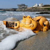 Экоактивисты обнаружили источник телефонов в виде Гарфилда, которые уже более 30 лет выбрасывает на пляжи Бретани